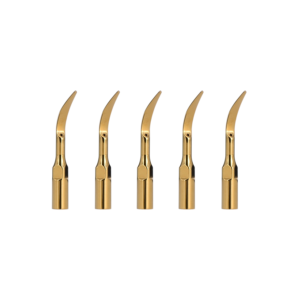 5 pcs Gold G1TDentalUltrasonic Piezo ScalerTip made of fine stainless steel materia