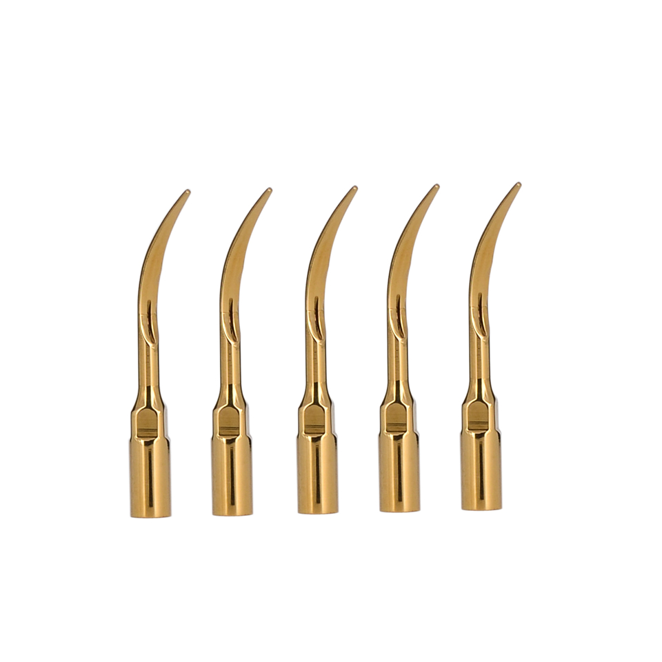 5 pcs Dental Ultrasonic piezo Scaler Tip for EMS/Woodpecker Scaling G5T GOLD