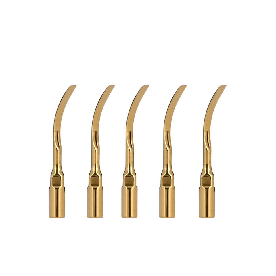 5 pcs Dental Ultrasonic Piezo Scaler Tip Brand new condition Gold G6T