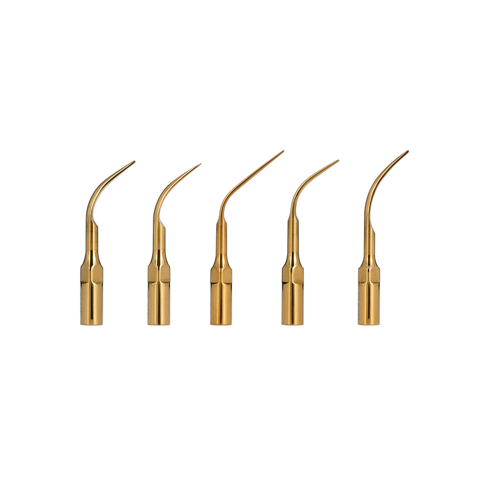 5pcs Dental Scaler Tip Scaling Gold Color fit EMS WOODPECKER Scaler Handpiece