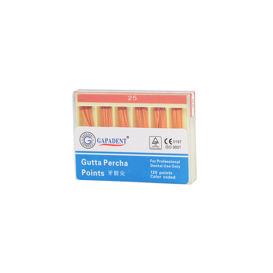 5pcs Dental GAPADENT #25 Endo Greater Taper 02. Gutta Percha Points