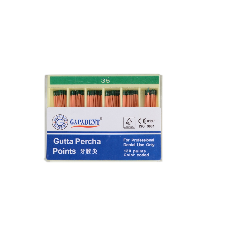 5pcs Dental GAPADENT Gutta Percha Points Endo Greater Taper .02 # 35 CE &120 pcs
