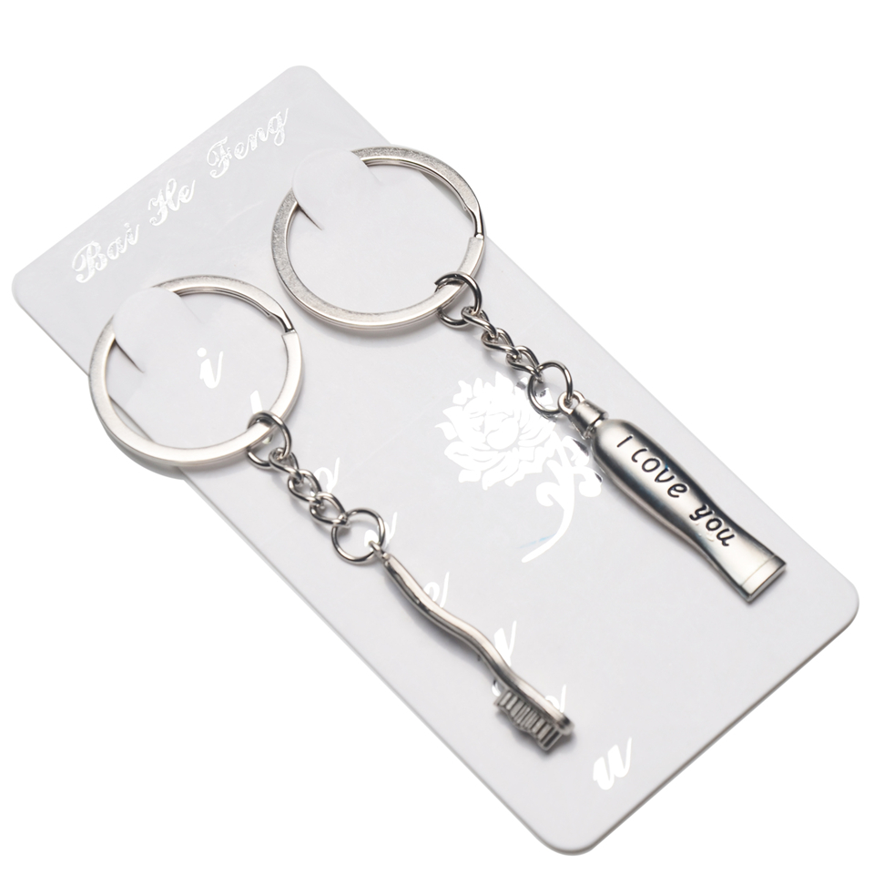 Dental Dentist Keychains Toothbrush Toothpaste Key Ring Dental Gift