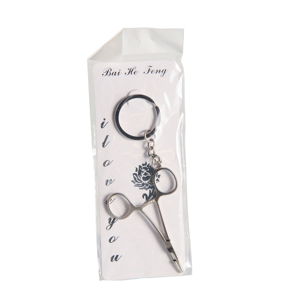 Stainless Steel Dental Mini Pliers Shape Keychain Dentist Gift Key Chain Ring