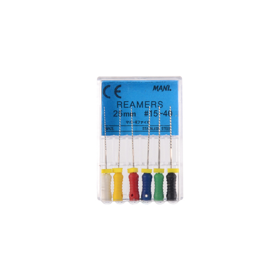 5packs MANI REAMERS 25mm #15-40 Stainless Steel Endo Root Canal File Hand Use