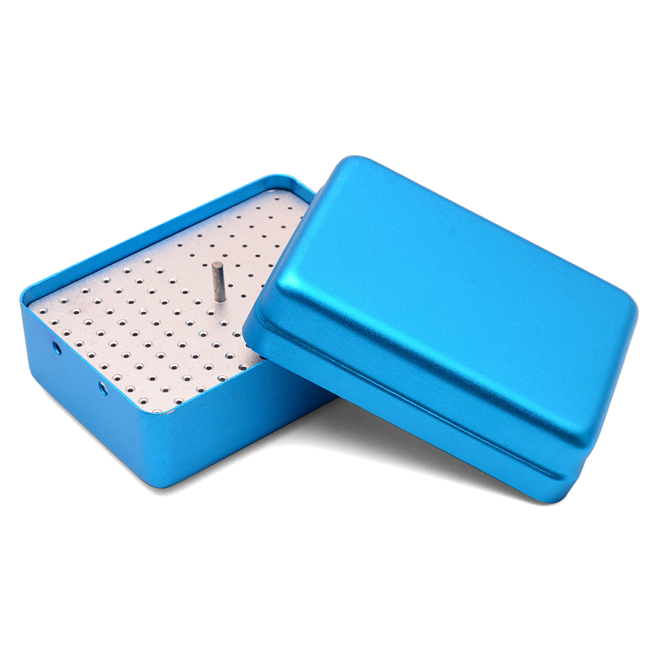 120 Holes Dental Burs Holder Stand Disinfection Box Endo Accessories Dental Endo Files Case