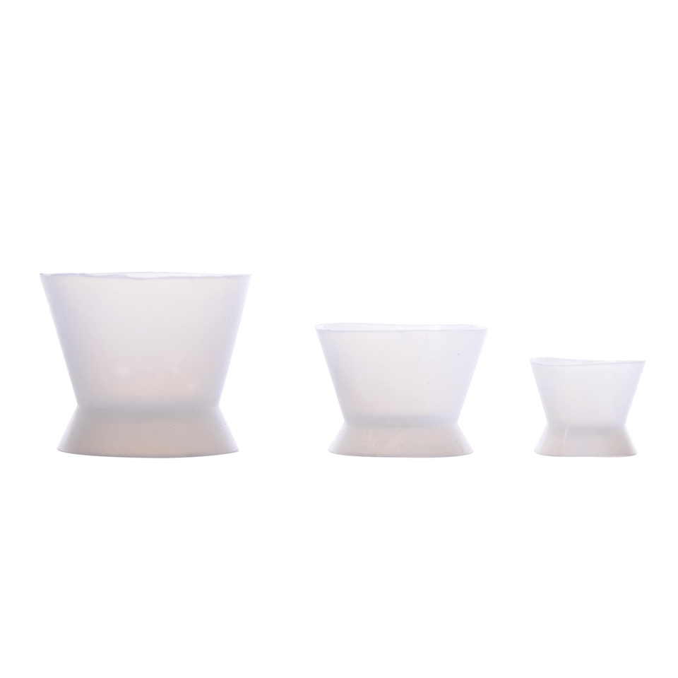 3PCS/Set New Flexible Dental Lab Silicone Mixing Cup Acrylic NonStick Bowl Dappen Dish