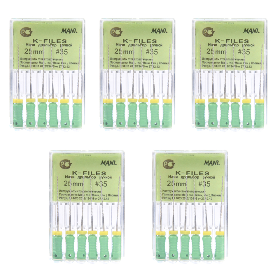 New Dental Hand Use Mani Root Canal Stainless Steel K - File 25mm #35