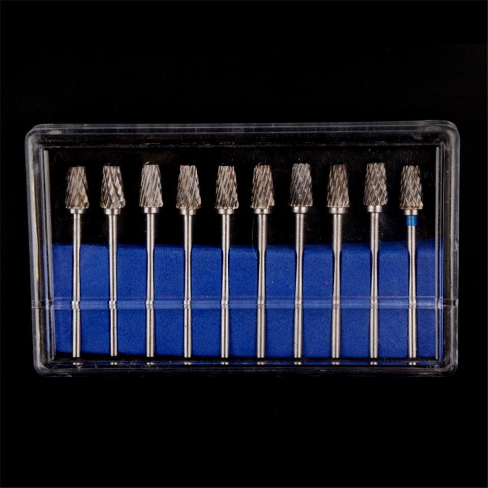 10pcs Dental Lab Polisher Drills Assorted Tungsten Steel Carbide Burs LF06 2.35MM