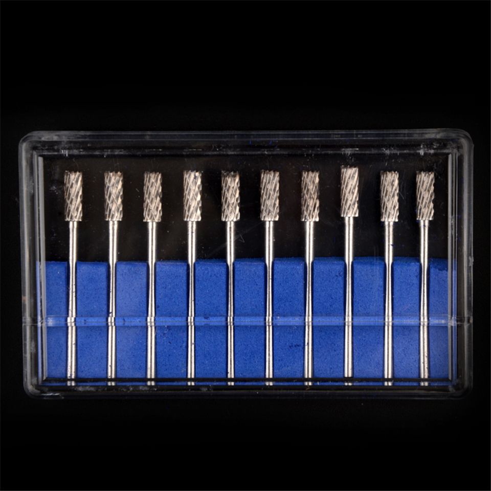 10pcs Dental Lab Polisher Drills Assorted Tungsten Steel Carbide Burs A04 2.35MM