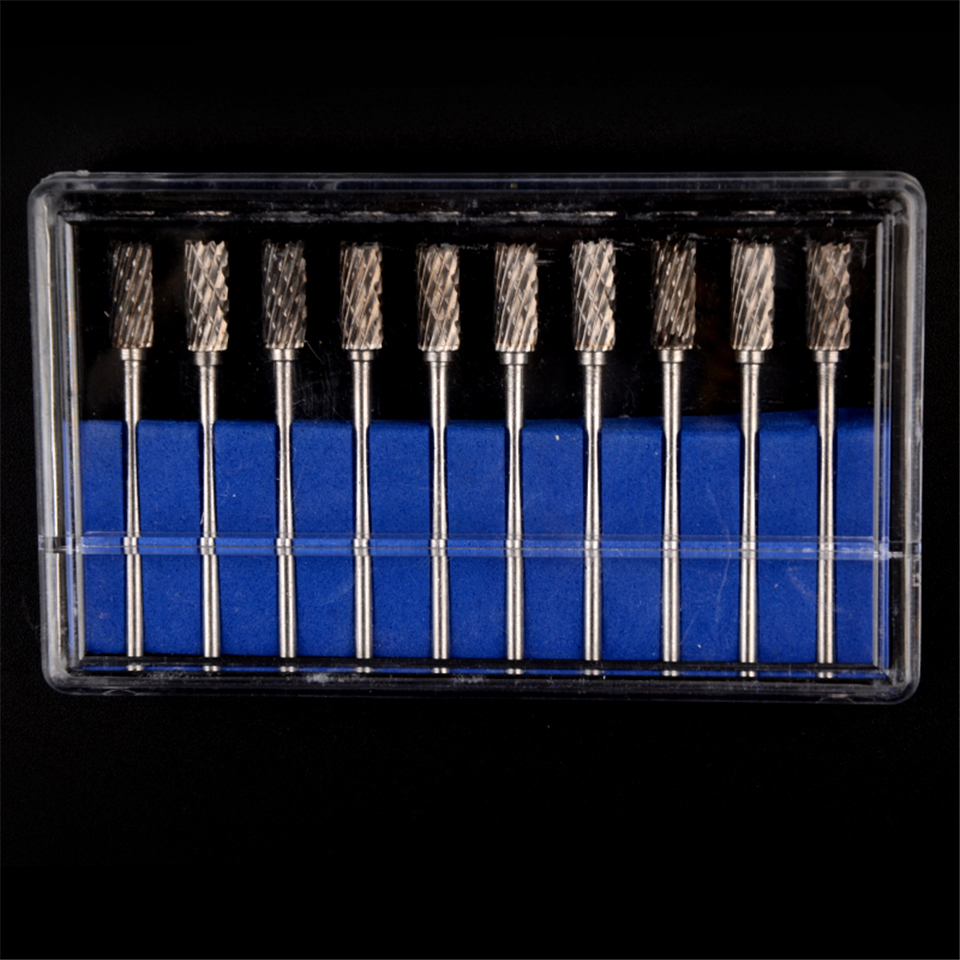 10pcs Dental Lab Polisher Drills Assorted Tungsten Steel Carbide Burs A05 2.35MM