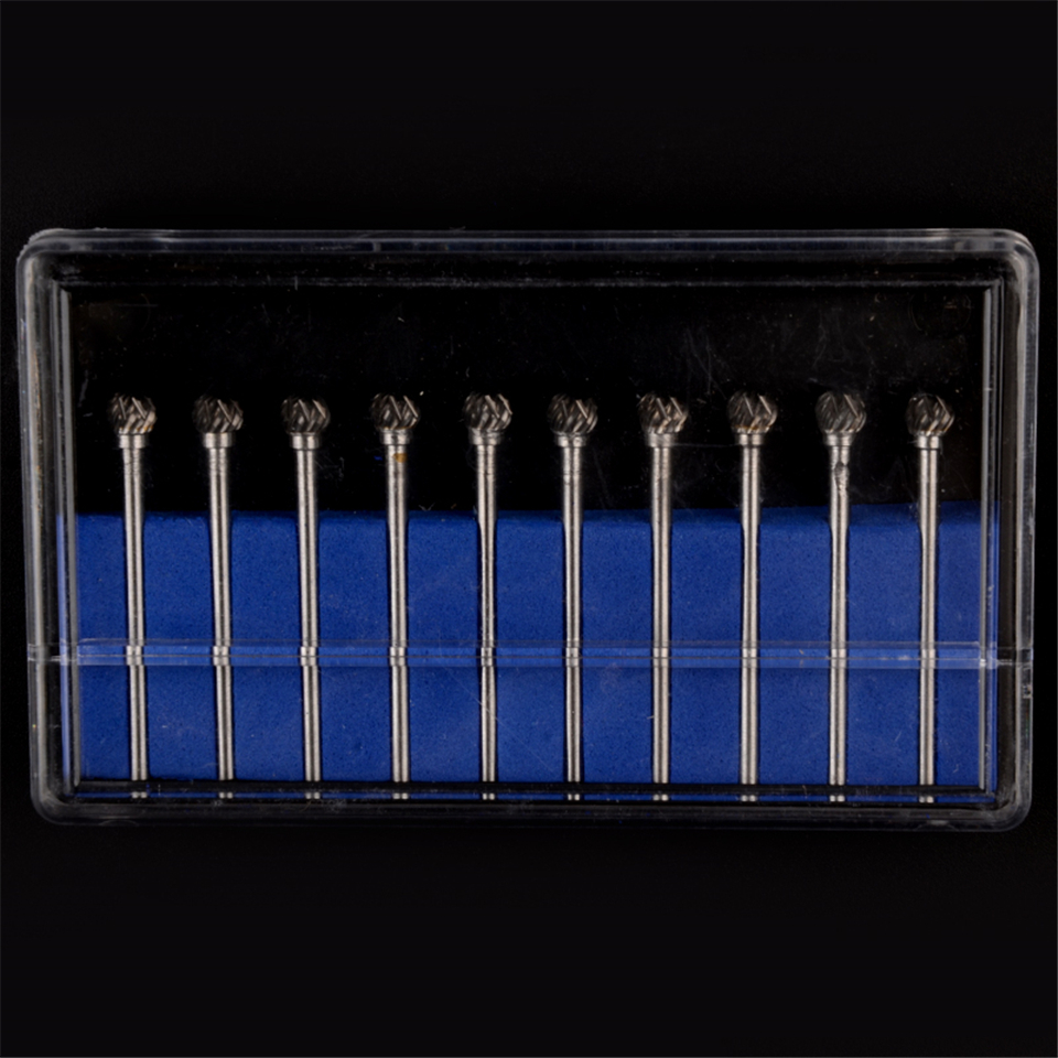 10pcs Dental Lab Polisher Drills Assorted Tungsten Steel Carbide Burs D05 2.35MM