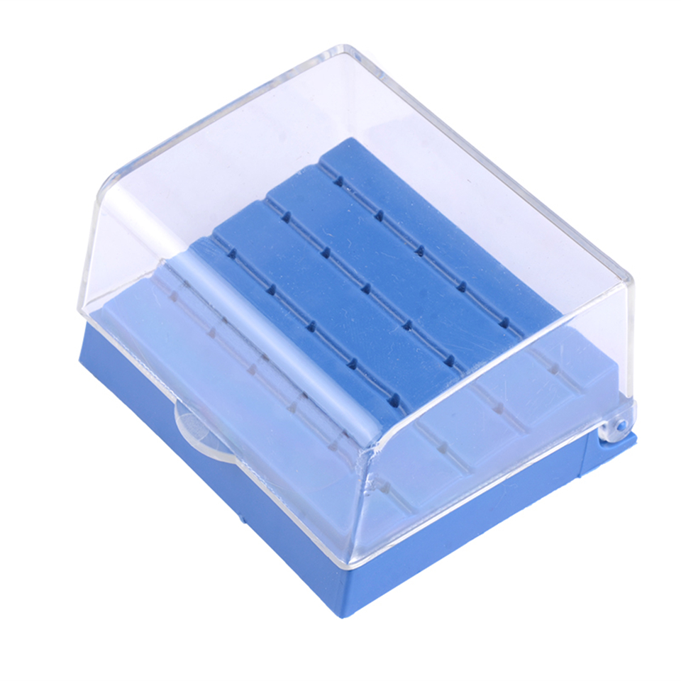 24 Holes Dental Diamond High Speed Handpiece Burs Drill Holder Box Case