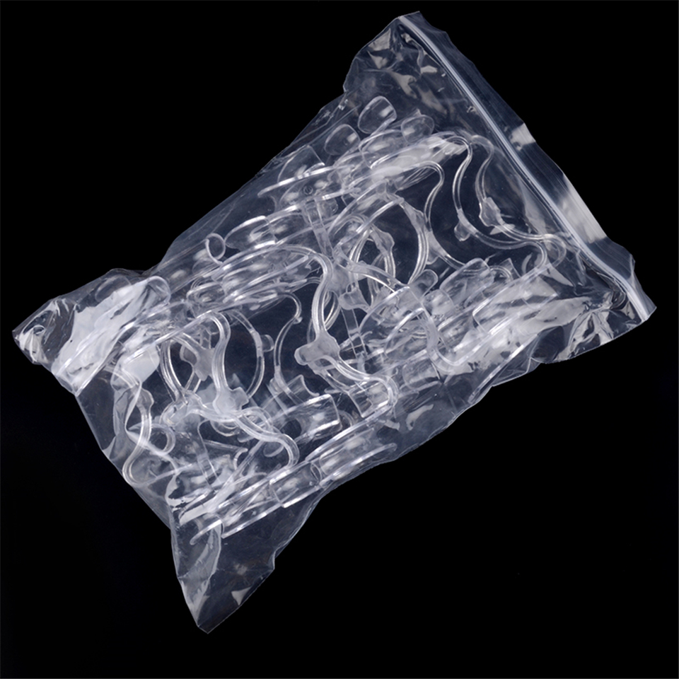 20pcs Clear Dental Teeth Whitening Cheek Retractor Mouth Opener W Type Middle Size