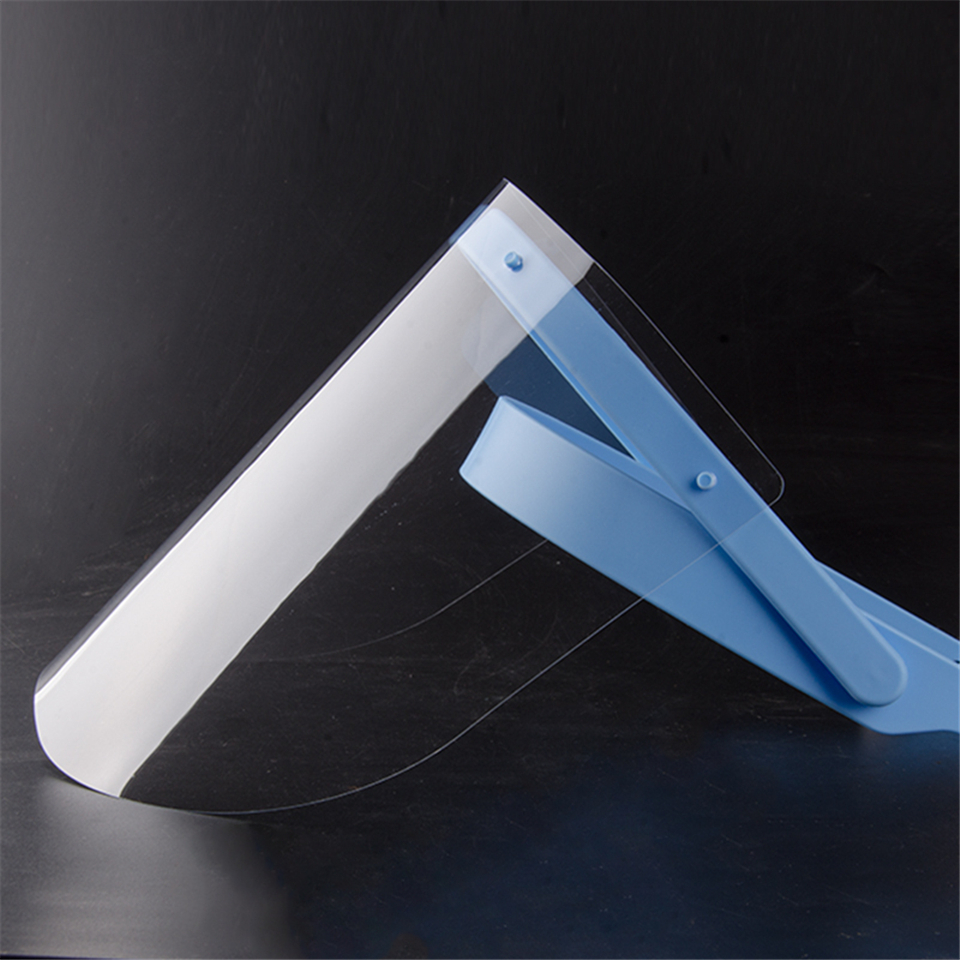Dental Detachable Face Shield Blue with 10 Films Protective Cover Replacement