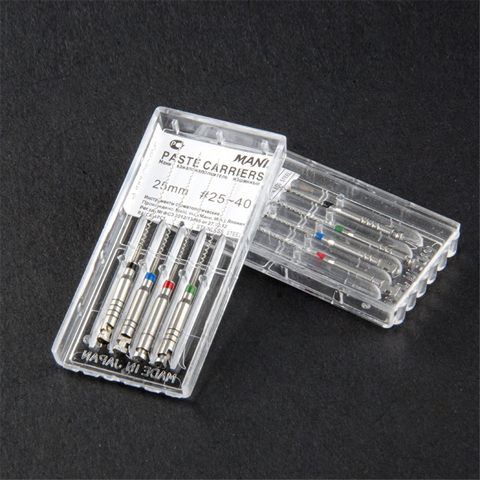 4pcs MANI Dental Lentulo Paste Carrier Spiral Fillers 25mm Assorted 4 Pc-R