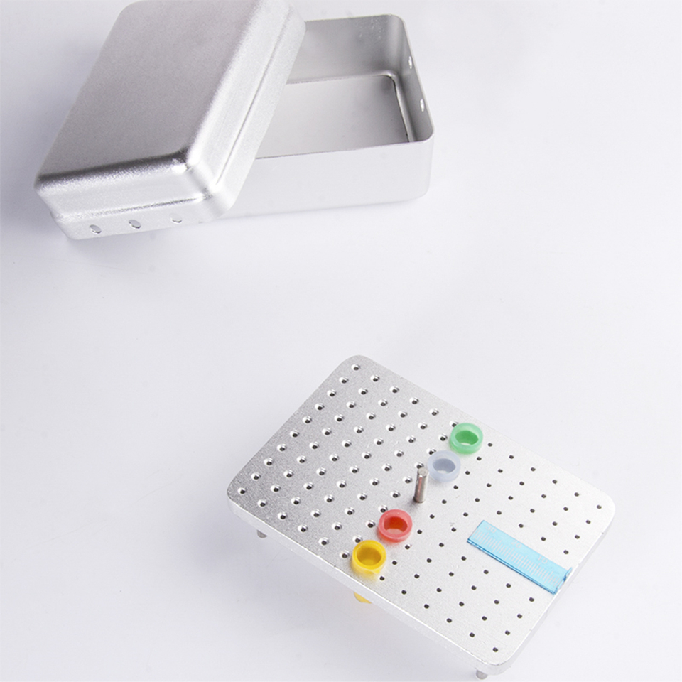 Dental 120 Holes Bur Disinfection Box Resistant To High Temperature And Pressure Blue