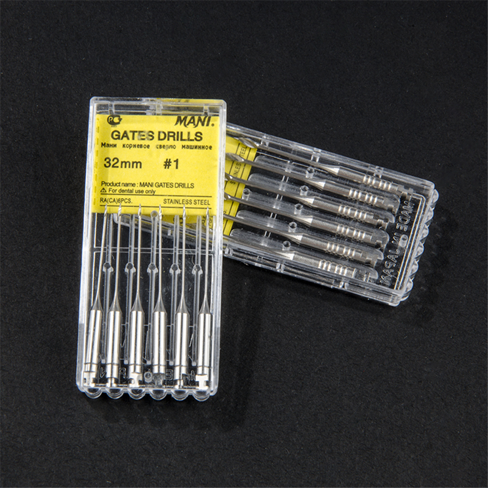 6pcs Dental MANI Gates Drills Stainless Steel pack of 32mm#1